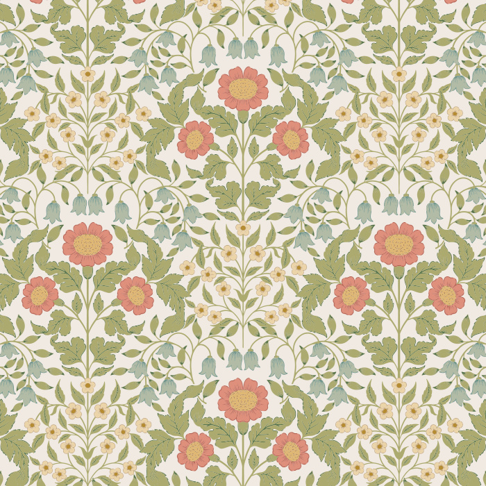 Bring the feel of nature to any wall in your home with our Garden Nouveau Peel And Stick Removable Wallpaper.