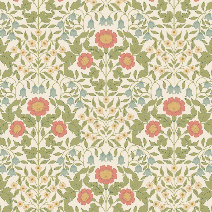 Bring the feel of nature to any wall in your home with our Garden Nouveau Peel And Stick Removable Wallpaper.