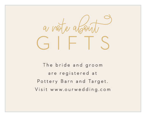 Make a magical impression with our Now & Forever Registry Cards.