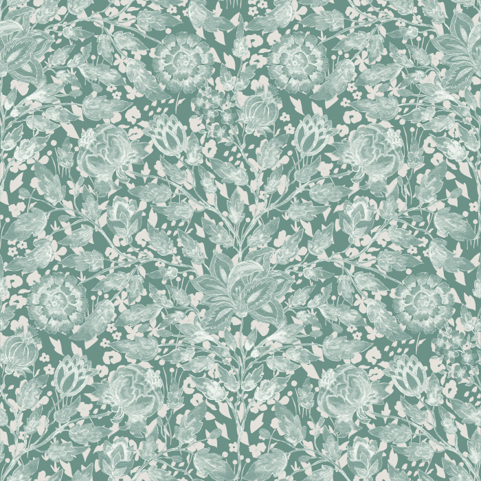 Our Tranquil Garden Peel And Stick Removable Wallpaper transforms any room in your home into a victorian garden.