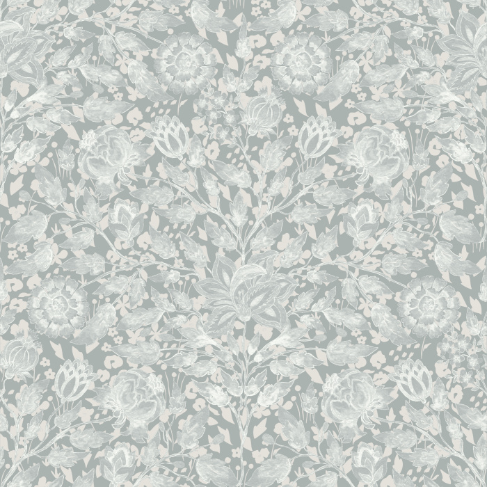 Our Tranquil Garden Peel And Stick Removable Wallpaper transforms any room in your home into a victorian garden.