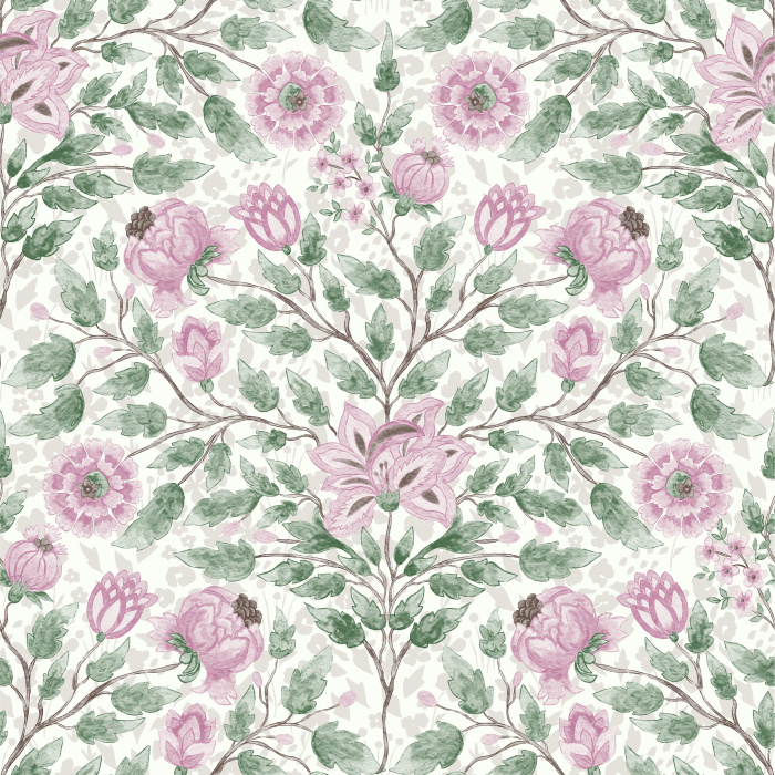 Our Tranquil Garden Peel And Stick Removable Wallpaper transforms any room in your home into a victorian garden.