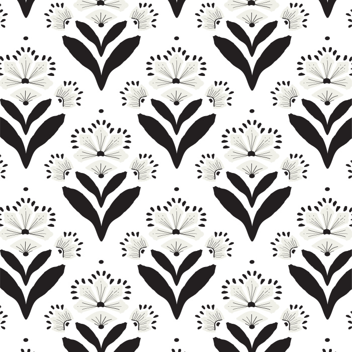 Our Nouveau Floral Peel And Stick Removable Wallpaper is sure to transform any wall in your home into a retro garden.