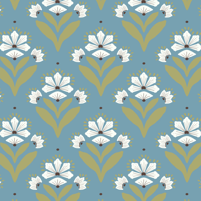 Our Nouveau Floral Peel And Stick Removable Wallpaper is sure to transform any wall in your home into a retro garden.