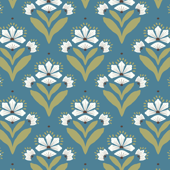 Our Nouveau Floral Peel And Stick Removable Wallpaper is sure to transform any wall in your home into a retro garden.