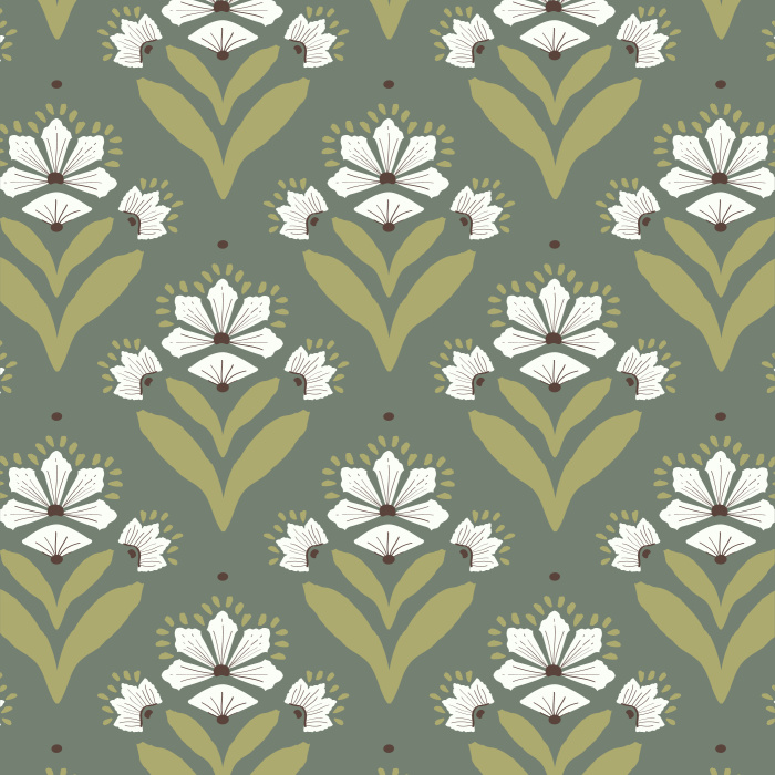 Our Nouveau Floral Peel And Stick Removable Wallpaper is sure to transform any wall in your home into a retro garden.