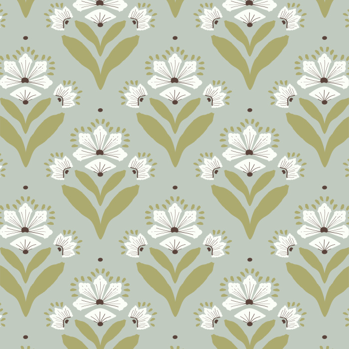 Our Nouveau Floral Peel And Stick Removable Wallpaper is sure to transform any wall in your home into a retro garden.