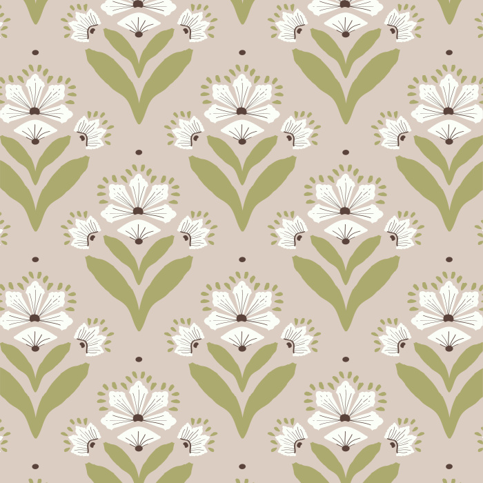 Our Nouveau Floral Peel And Stick Removable Wallpaper is sure to transform any wall in your home into a retro garden.