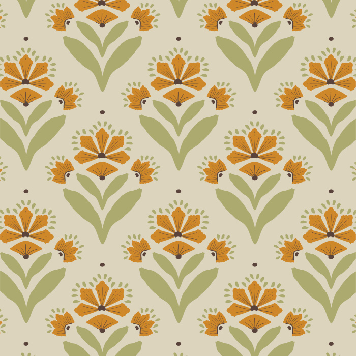 Our Nouveau Floral Peel And Stick Removable Wallpaper is sure to transform any wall in your home into a retro garden.