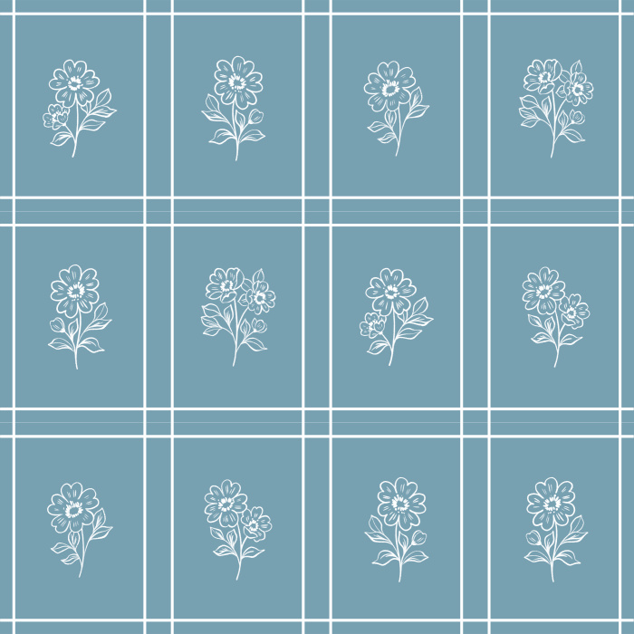 Add the charming look of a quilt to any wall in your home with our Floral Baby Check Peel And Stick Removable Wallpaper.