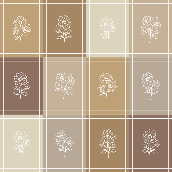 Add the charming look of a quilt to any wall in your home with our Floral Baby Check Peel And Stick Removable Wallpaper.