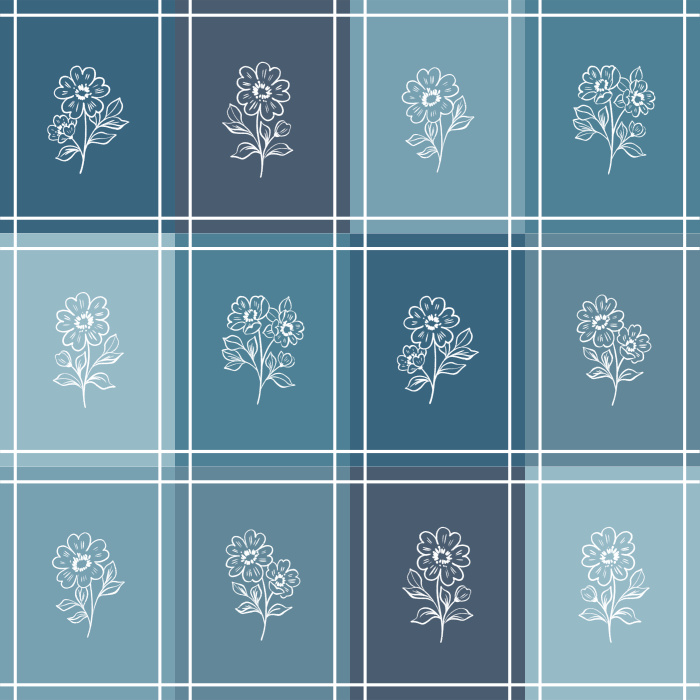 Add the charming look of a quilt to any wall in your home with our Floral Baby Check Peel And Stick Removable Wallpaper.