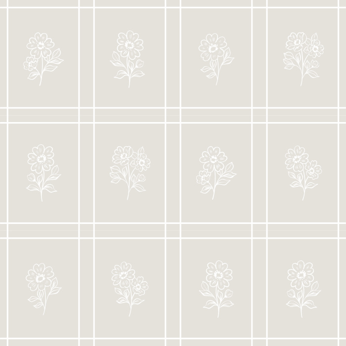 Add the charming look of a quilt to any wall in your home with our Floral Baby Check Peel And Stick Removable Wallpaper.