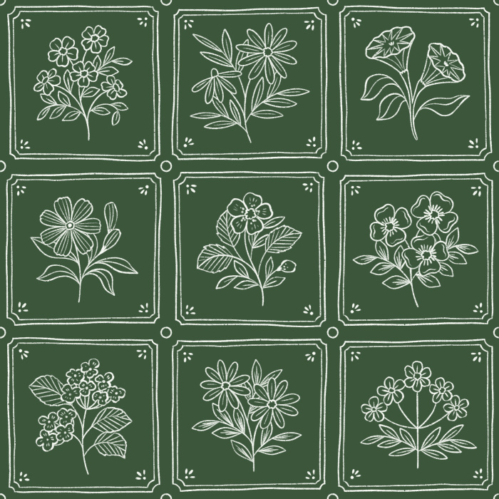 Transform any wall in your home with the classic, eye-catching design of our Floral Delft Tile Peel And Stick Removable Wallpaper.