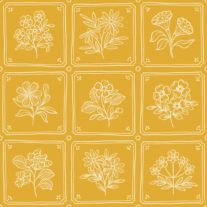 Transform any wall in your home with the classic, eye-catching design of our Floral Delft Tile Peel And Stick Removable Wallpaper.