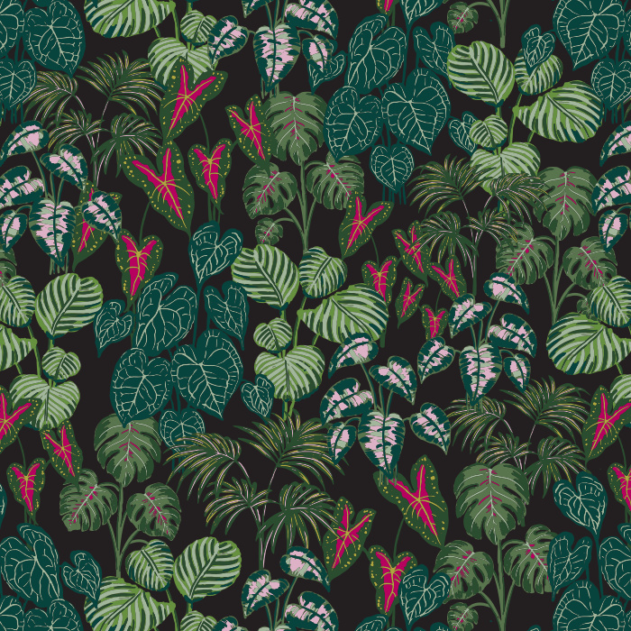 Create an exciting vibe with our Exotic Tropical Garden Peel and Stick Wallpaper.