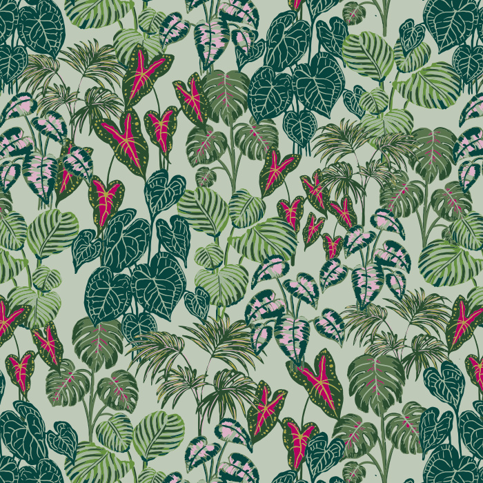 Create an exciting vibe with our Exotic Tropical Garden Peel and Stick Wallpaper.