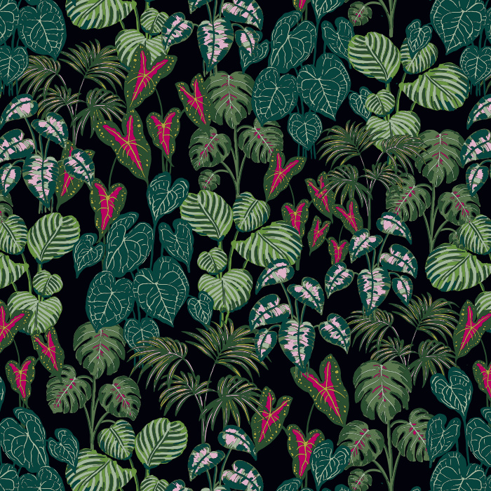 Create an exciting vibe with our Exotic Tropical Garden Peel and Stick Wallpaper.