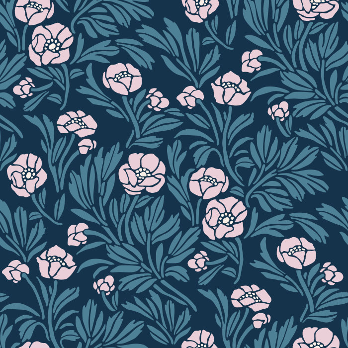 Create a simple rustic garden look on any wall in your home with our Peony Vines Peel And Stick Removable Wallpaper.