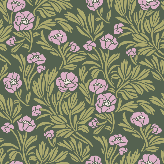 Create a simple rustic garden look on any wall in your home with our Peony Vines Peel And Stick Removable Wallpaper.