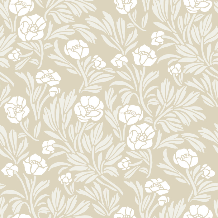 Create a simple rustic garden look on any wall in your home with our Peony Vines Peel And Stick Removable Wallpaper.