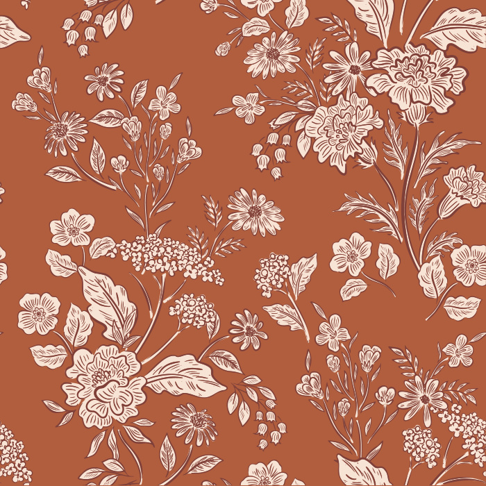 Our Floral Toile Peel And Stick Removable Wallpaper transforms any wall in your home with a classic garden vibe.