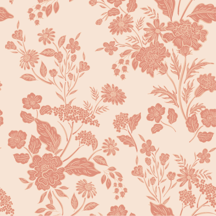 Our Floral Toile Peel And Stick Removable Wallpaper transforms any wall in your home with a classic garden vibe.
