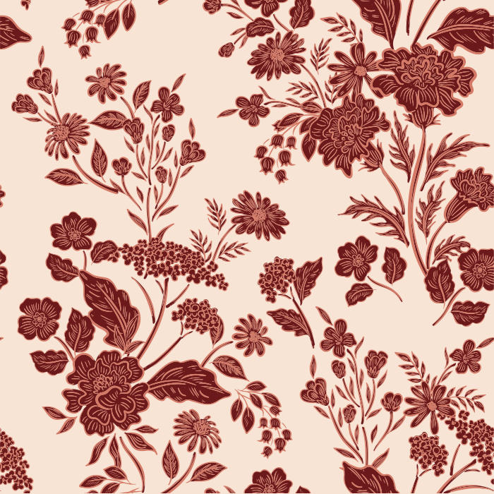 Our Floral Toile Peel And Stick Removable Wallpaper transforms any wall in your home with a classic garden vibe.