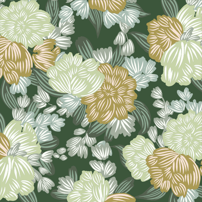 Create a moody accent wall anywhere in your home with our Big Blooms Peel And Stick Removable Wallpaper.