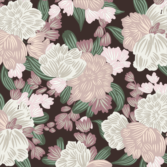 Create a moody accent wall anywhere in your home with our Big Blooms Peel And Stick Removable Wallpaper.