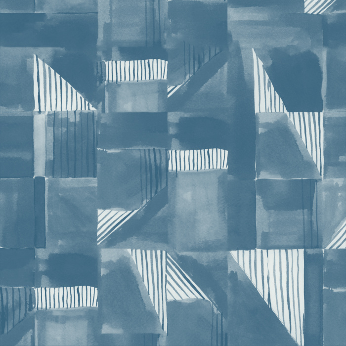 Our Painterly Geometric Peel And Stick Removable Wallpaper will surely bring an industrial touch to any wall in your home.