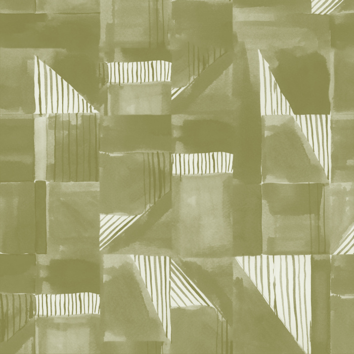 Our Painterly Geometric Peel And Stick Removable Wallpaper will surely bring an industrial touch to any wall in your home.