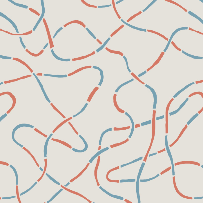 Add a fun vibe to any kid's room or play area with our Linked Pathways Peel And Stick Removable Wallpaper.