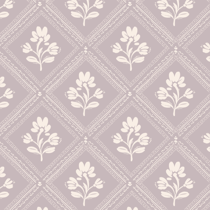 Add a lovely framed vintage look to any wall in your home with our Cubic Blossoms Peel And Stick Removable Wallpaper.