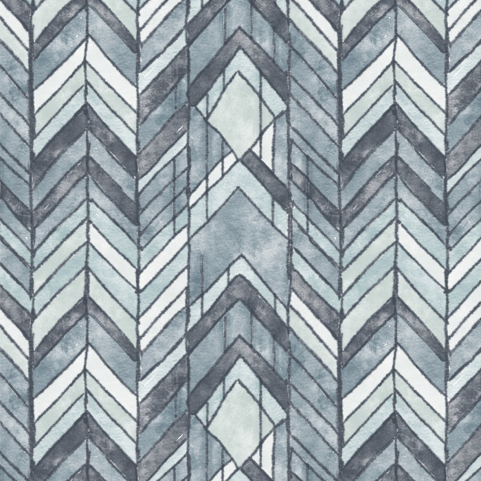 Create an absolutely stunning interior with our Cascading Chevrons Peel and Stick Removable Wallpaper. 