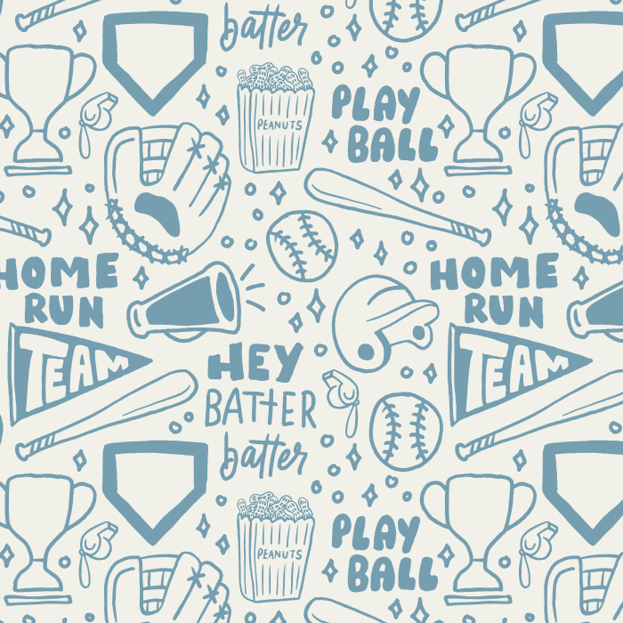 Bring the ballpark home with our Play Ball Peel and Stick Removable Wallpaper.