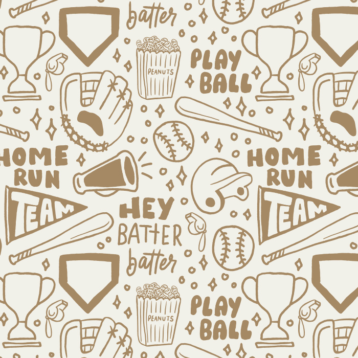 Bring the ballpark home with our Play Ball Peel and Stick Removable Wallpaper.
