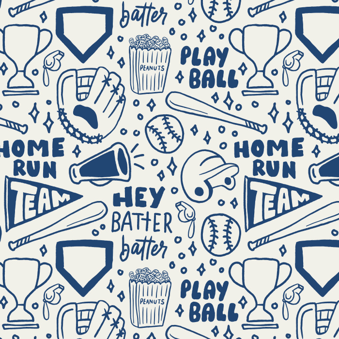 Bring the ballpark home with our Play Ball Peel and Stick Removable Wallpaper.