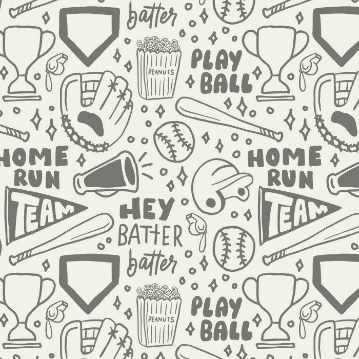 Bring the ballpark home with our Play Ball Peel and Stick Removable Wallpaper.