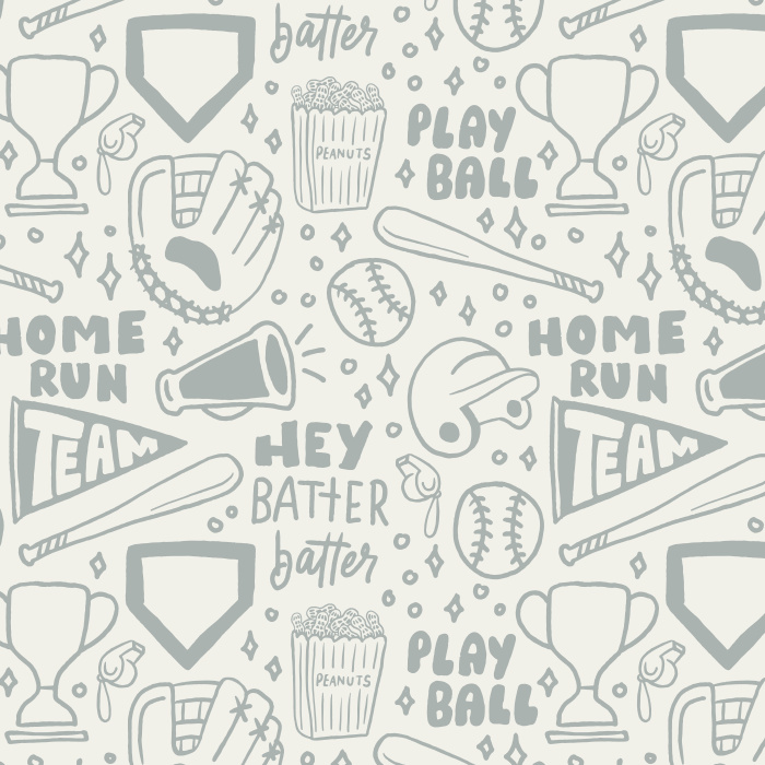 Bring the ballpark home with our Play Ball Peel and Stick Removable Wallpaper.