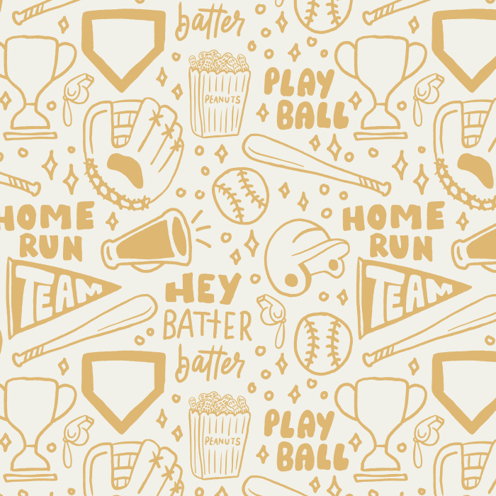 Bring the ballpark home with our Play Ball Peel and Stick Removable Wallpaper.