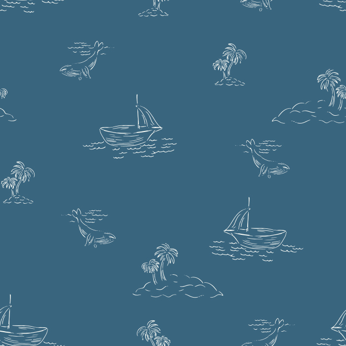 Bring a sense of adventure into your home with our Sea Travel Peel and Stick Removable Wallpaper.