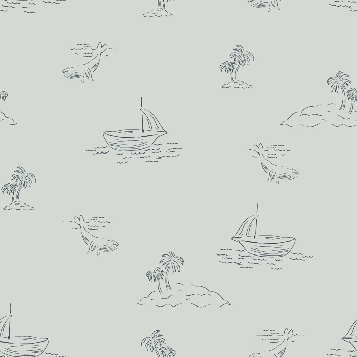 Bring a sense of adventure into your home with our Sea Travel Peel and Stick Removable Wallpaper.