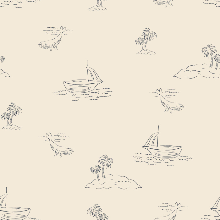 Bring a sense of adventure into your home with our Sea Travel Peel and Stick Removable Wallpaper.