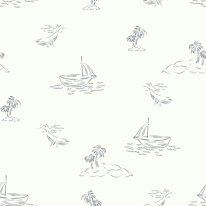 Bring a sense of adventure into your home with our Sea Travel Peel and Stick Removable Wallpaper.