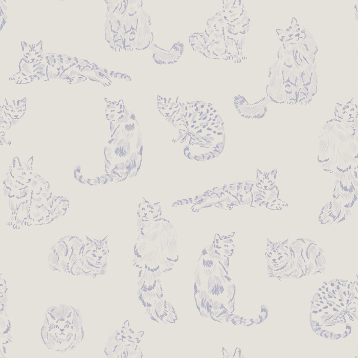 Add a cute touch to any room in your home with our Cat Study Peel And Stick Removable Wallpaper.