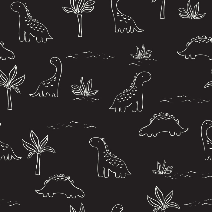 Add a touch of prehistoric fun to your child's space with our Printed Dinos Peel and Stick Removable Wallpaper.