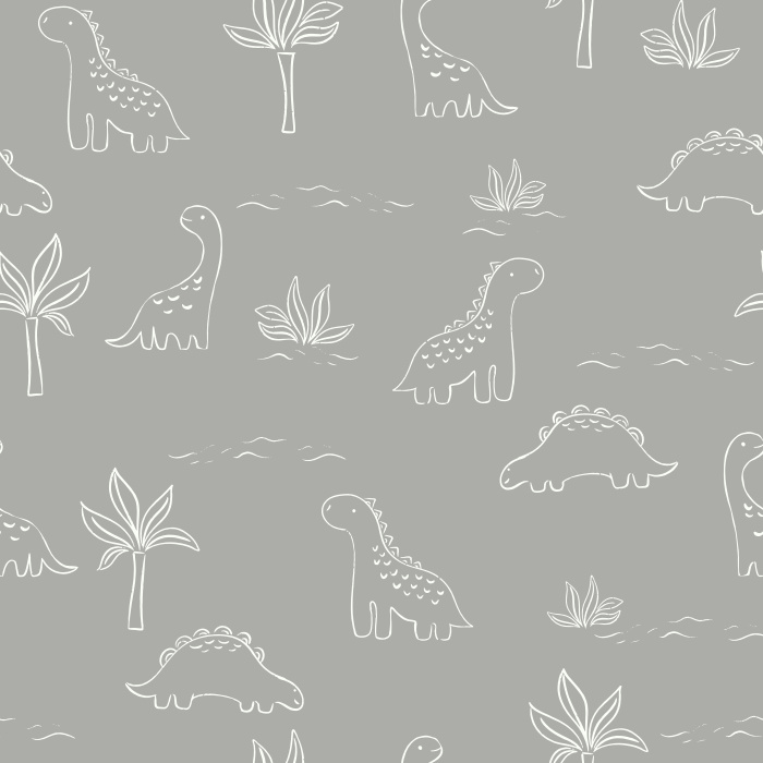 Add a touch of prehistoric fun to your child's space with our Printed Dinos Peel and Stick Removable Wallpaper.
