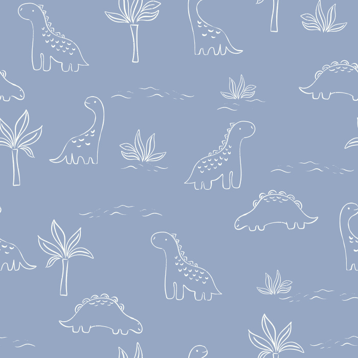 Add a touch of prehistoric fun to your child's space with our Printed Dinos Peel and Stick Removable Wallpaper.