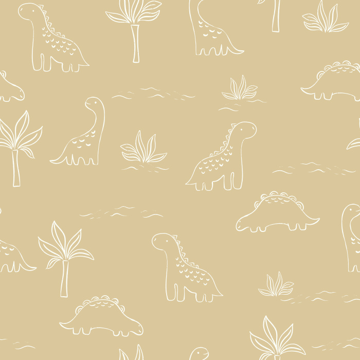 Add a touch of prehistoric fun to your child's space with our Printed Dinos Peel and Stick Removable Wallpaper.